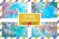 Floral Backgrounds, Sakura Background Designs Product Image 1