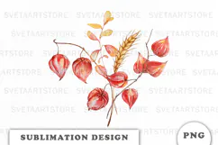 Watercolor Autumn Bouquet png Product Image 1
