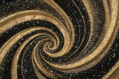Black and Gold Glitter Swirl Background - Abstract Luxury Product Image 1