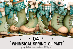 Whimsical Spring Clipart png Whimsical Spring Watercolor png Product Image 1