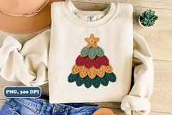 25 Crochet Yarn Christmas Tree PNG Bundle, Christmas tree Product Image 25