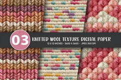 Knitted Wool Texture Digital Paper Product Image 1
