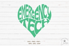 Emergency Tech in the shape of a Heart SVG Cut File Product Image 2