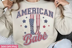 American Babe PNG, Western 4th Of July Sublimation P Product Image 2