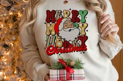 Retro Merry Christmas PNG, Merry SVG, Merry Merry Merry SVG Product Image 2