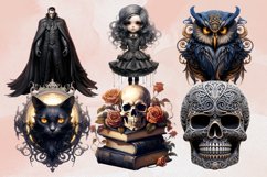 Gothic Antique Halloween Sublimation Clipart, Antique Hallow Product Image 2