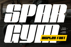 Spargym - Bold &amp; Modern Italic Geometric Display Font Product Image 1