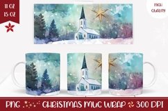 Winter Mug Design, Christmas Village Mug Sublimation Product Image 1