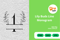 Lily Buds Line Monogram Product Image 1