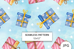 Christmas Gift Seamless Pattern, Digital Paper Product Image 1
