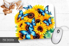 Sunflowers And Leaf Details Mouse Pad PNG Design Product Image 1