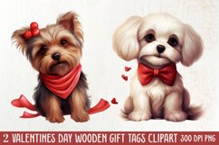 Cute Valentine Dog Clipart, Valentines Day Dog Clipart Product Image 1