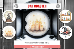 Car Coaster Vintage Witchy Vibes Product Image 1