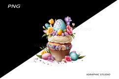 Easter Cupcake Clipart Product Image 1
