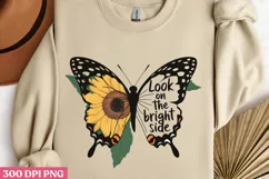 .Look on the Bright Side PNG, Sunflower Quote Collection Cli Product Image 2