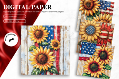 Patriotic Flower Background USA Flower 4of July Wallpaper_3 Product Image 1