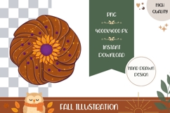 Hand Drawn Fall Illustration, Fall PNG, Fall Cake PNG Product Image 1
