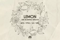Lemon wreath Svg Png Eps Product Image 1