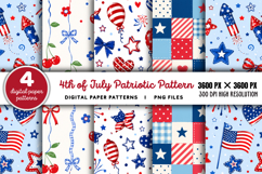 4th Of July Patriotic Pattern PNG Product Image 1