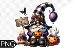 Halloween Gnome Sublimation, Gnome Clipart PNG Product Image 1