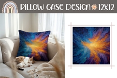 Cosmic Pillow Template, Abstract Pillow Design Product Image 1