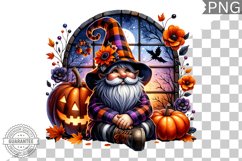 Halloween Gnome Sublimation - Halloween Clipart PNG Product Image 1