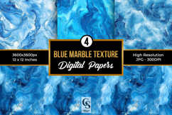 Blue Marble Texture Digital Paper Product Image 1
