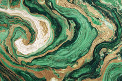 A vibrant green and gold abstract marble texture Product Image 1