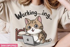 Working...ing PNG, Funny Animals Sublimation PNG Product Image 2
