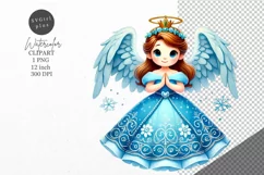 Christmas clipart, Angel clipart, Winter clipart Product Image 1