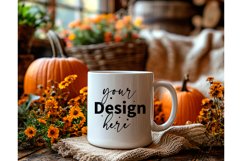 Thanksgiving 11oz white blank Coffee Mug Mockup Product Image 1