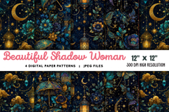 Beautiful Shadow Woman Backgrounds JPG Product Image 1