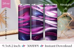 Abstract Tumbler Sublimation, Holographic Tumbler Wrap Product Image 1