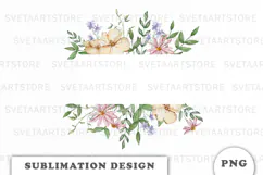 Watercolor Garden floral Frame png Product Image 1