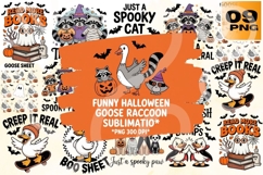 Funny Halloween Goose &amp; Raccoon PNG Bundle 9 Product Image 1