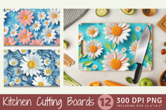 Spring Daisy Paper Craft Flowers Cutting Boards sublimation Product Image 1
