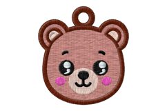 Cute Bear Keychain Embroidery Design Product Image 2