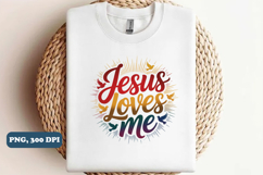 Jesus loves me PNG Design, Christian png Product Image 1