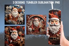 Santa Claus Tumbler Wrap Sublimation Designs| Christmas PNG Product Image 1