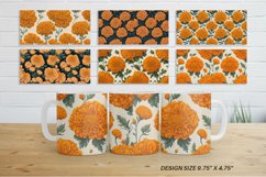 Mug sublimation design with Marigold Flowers Product Image 2