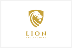 Lion Shield Logo Design Vector Illustration Product Image 1
