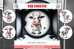 Car Coaster Sarcastic Cow Product Image 1