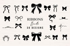 Coquette Ribbon SVG Bundle | 30 Designs | SVG PNG DXF Product Image 1