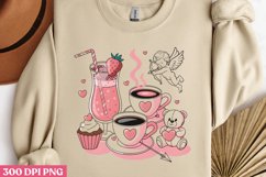Coffee Valentine&#039;s Day PNG, Cozy Valentine Sublimation P Product Image 2