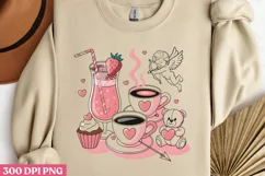 Coffee Valentine's Day PNG, Cozy Valentine Sublimation P Product Image 2