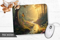 Enchanted Butterfly Garden Mouse Pad PNG Design Product Image 1
