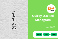 Quirky Stacked Monogram Product Image 1