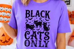Black Cats Only Svg, Halloween Cat Svg, Spooky Cat Svg. Product Image 2