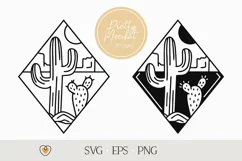 Cactus svg, Desert svg, Desert scene svg, png files Product Image 1