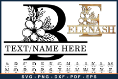 Monogram Alphabet Font Split Letters SVG Laser Cut Files Product Image 1